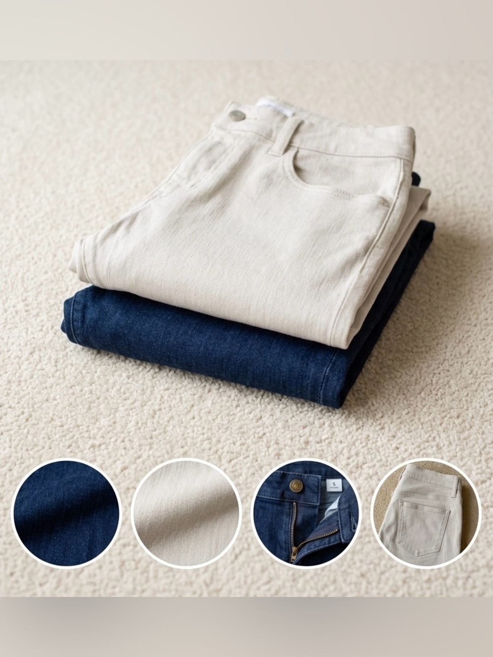 ⚓️ BUNDLE: 2x Uniqlo Ultra Stretch High Rise Leggings (Navy & Ivory) - S/P